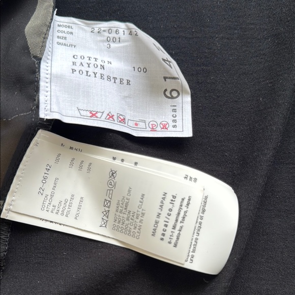 Sacai Stylish Black Shirt with Sheer Accents size 3(M) brand new with tag - Picture 10 of 12